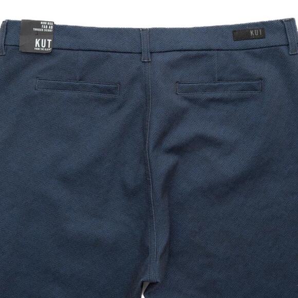 Kut From The Kloth Blue High Rise Fab Ab Design Trousers Pants Size 16 - Picture 8 of 13